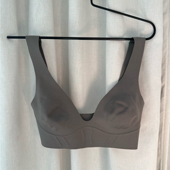 SKIMS Bonded Corset Plunge Bralette Steel XXS - Picture 2 of 4